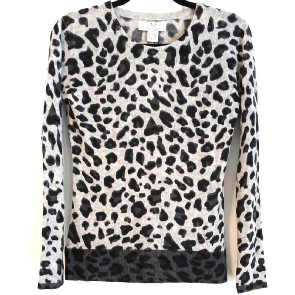 Magaschoni "100% Cashmere" Animal Pint Sweater in Size S (NWT)